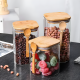 Glass Jar with Wooden Lid and Spoon Medium